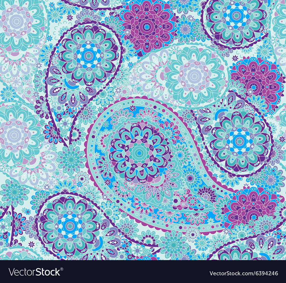 India ornament paisley and mehndi designs Vector Image