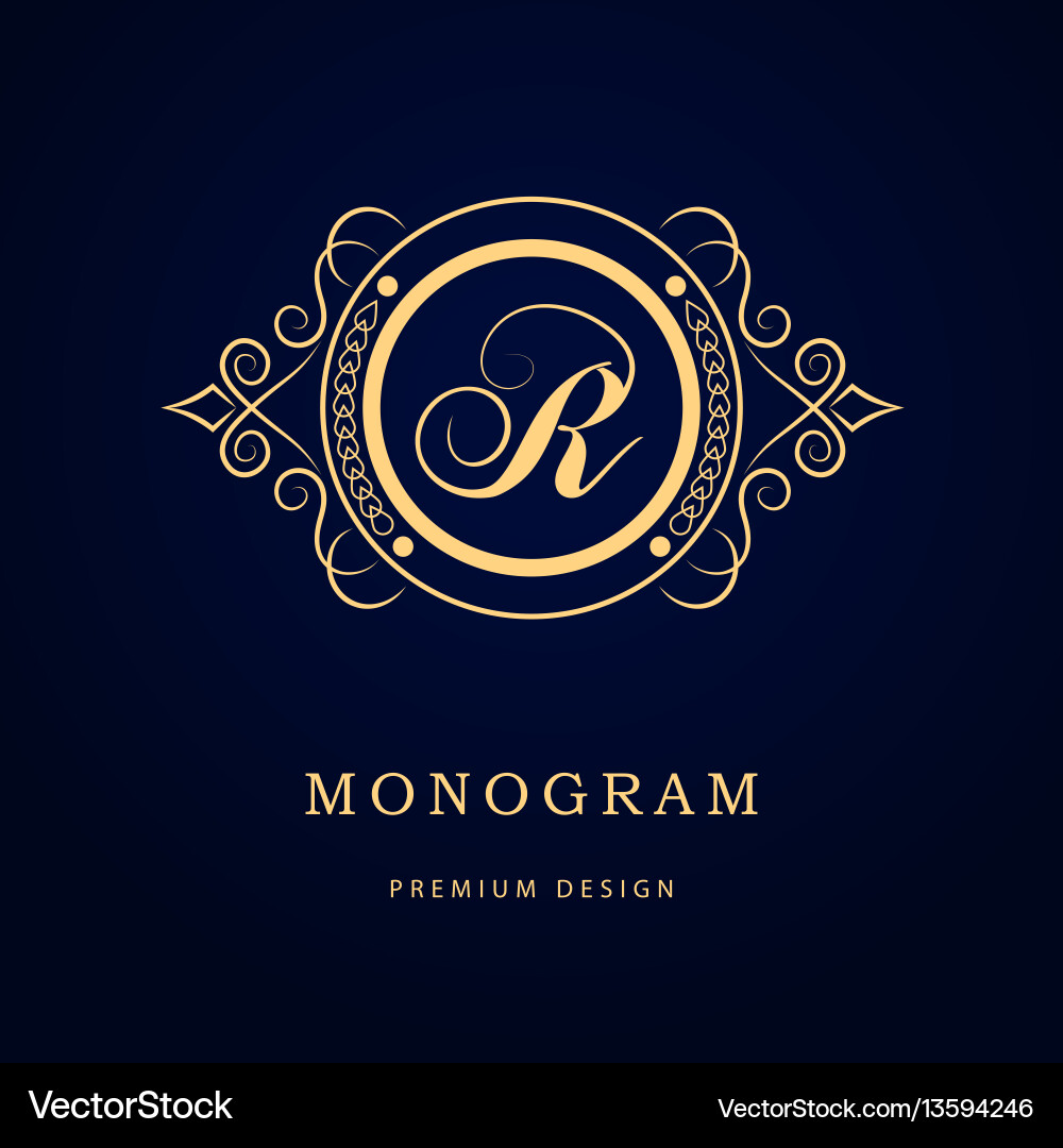 Monogram design elements graceful template Vector Image