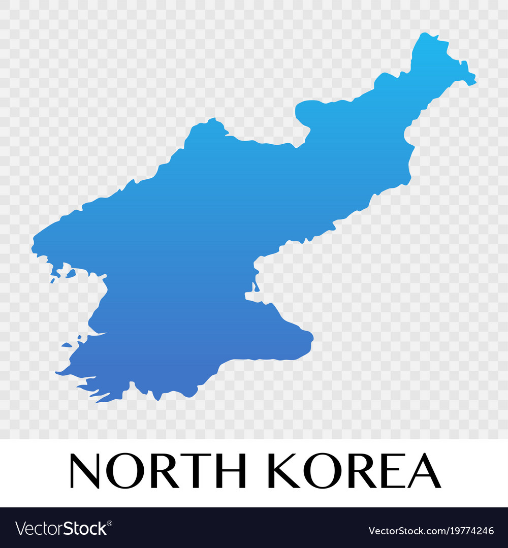 North Korea On Map Of Asia North korea map in asia continent design Vector Image