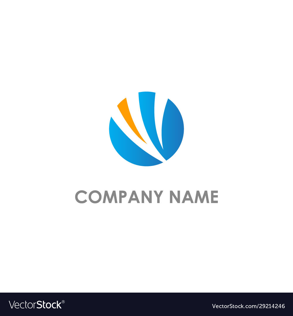 Round abstract curve company logo