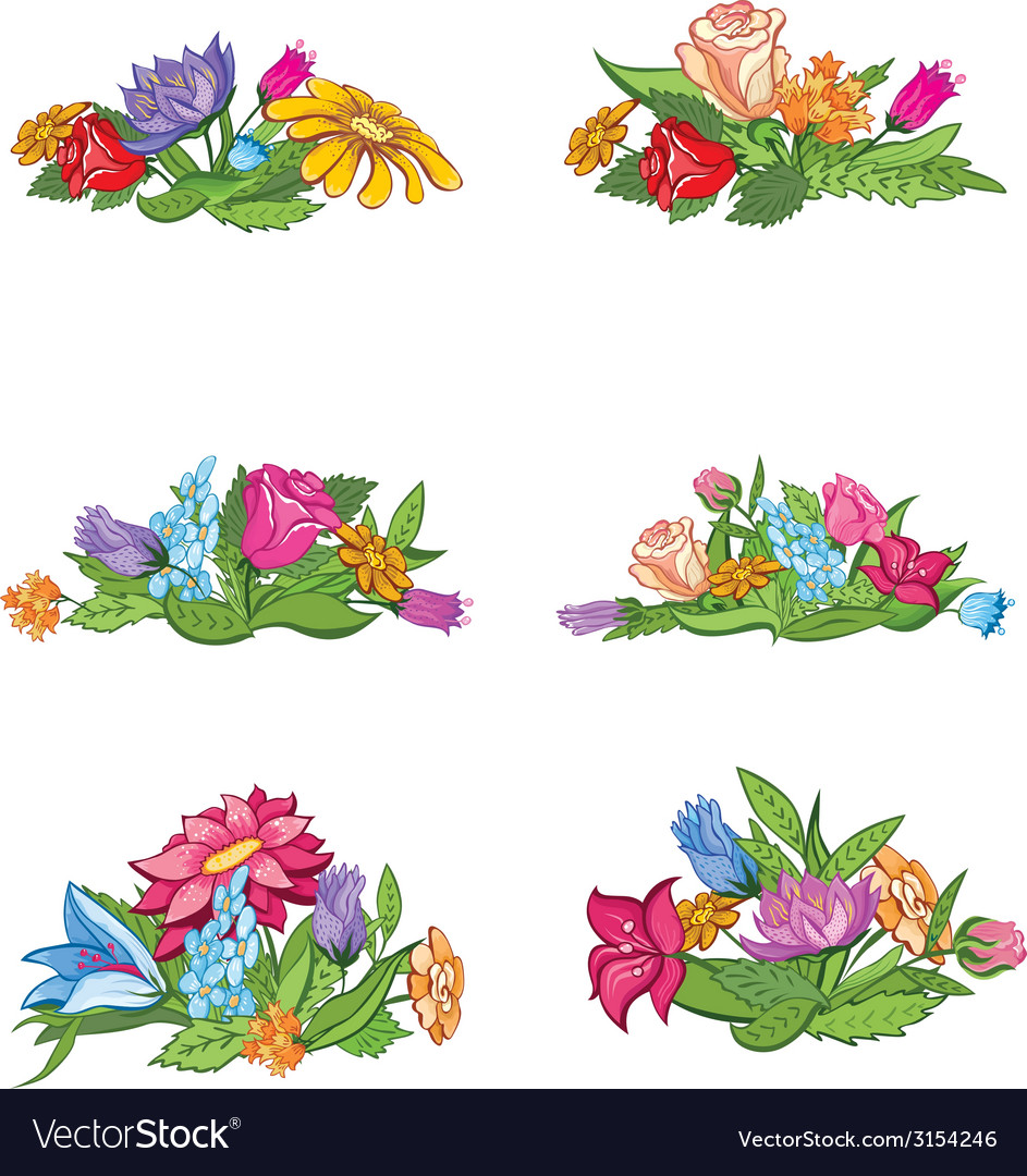 Set of flower Royalty Free Vector Image