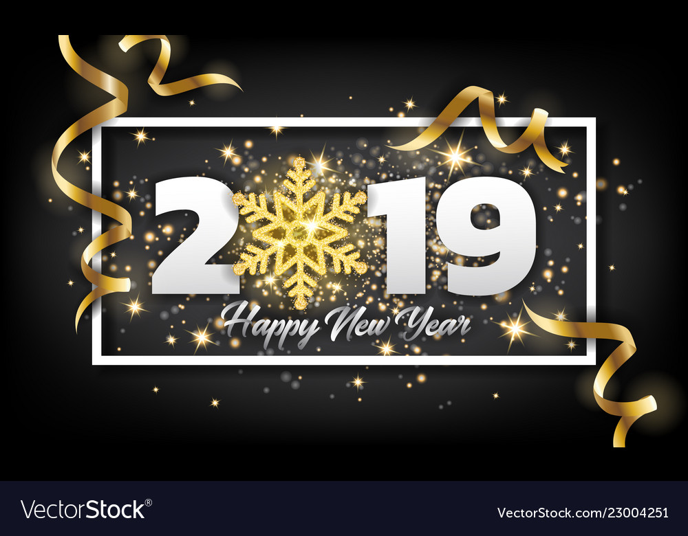 2019 happy new year greeting card background vector image 2019 happy new year greeting card background