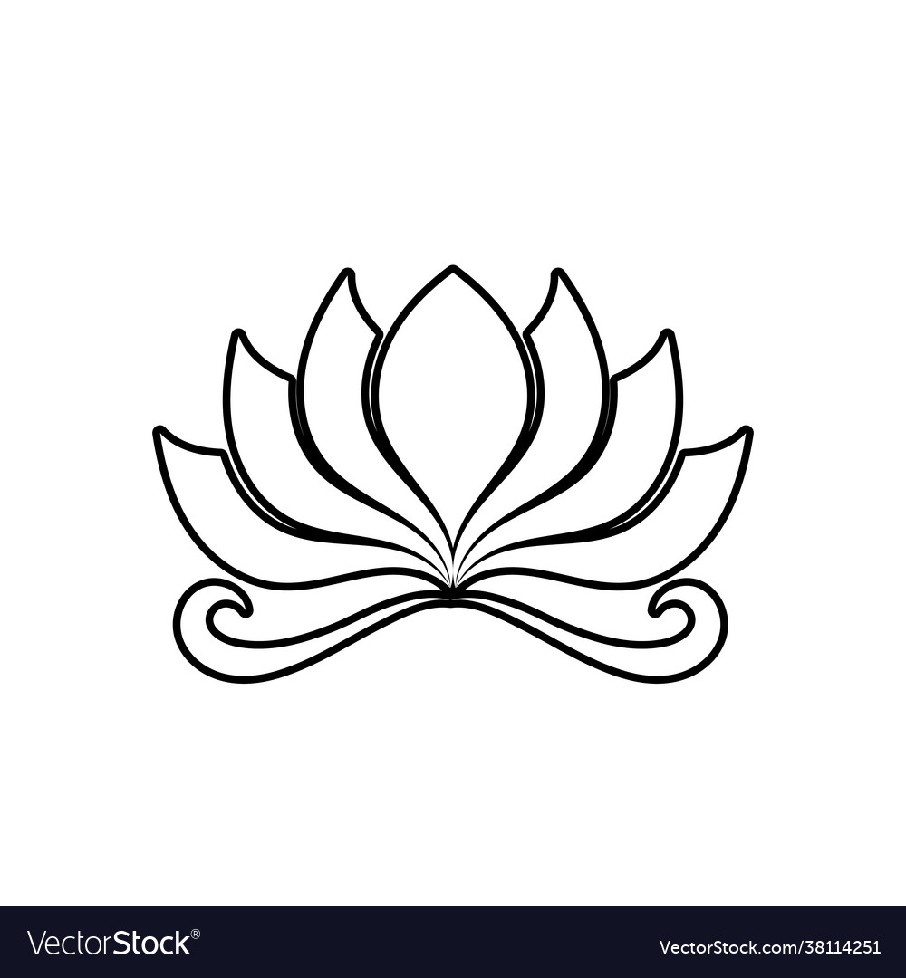 Beauty lotus icon Royalty Free Vector Image - VectorStock