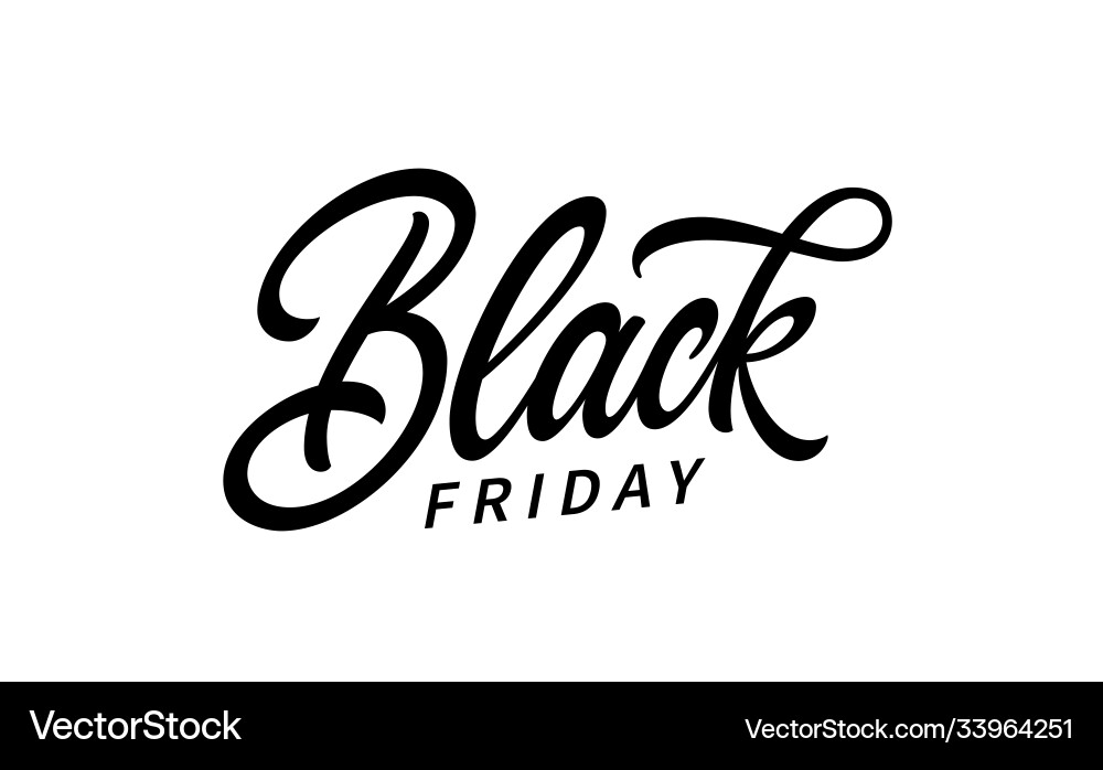 Black friday sale handwritten text Royalty Free Vector Image