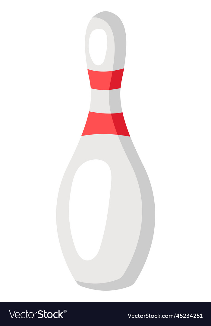 Bowling pin icon strike symbol game sign Vector Image