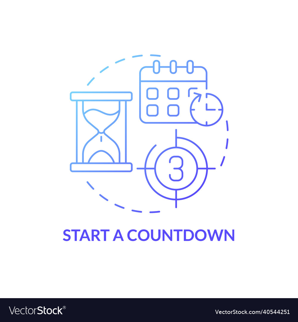 Countdown to event concept icon Royalty Free Vector Image