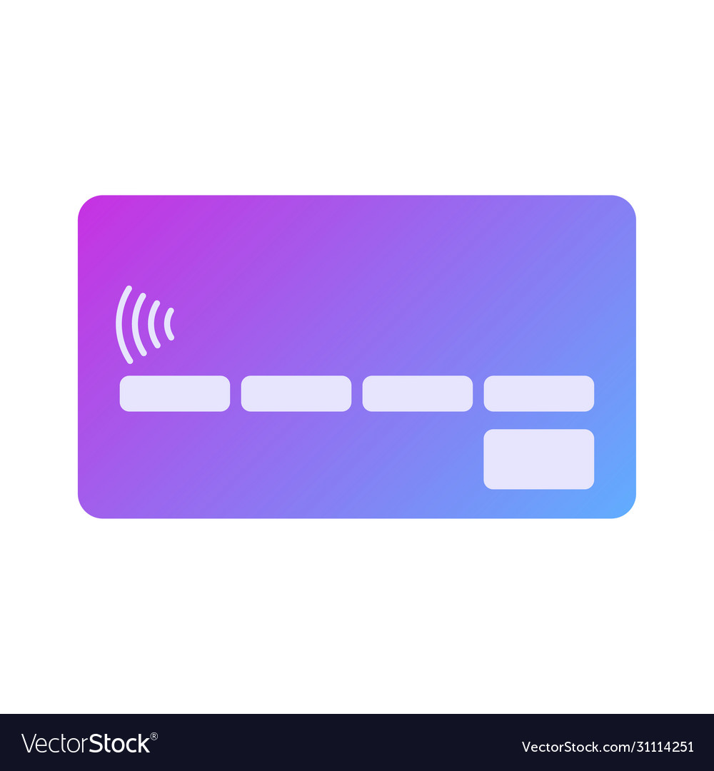 Credit card with pay pass instagram gradient