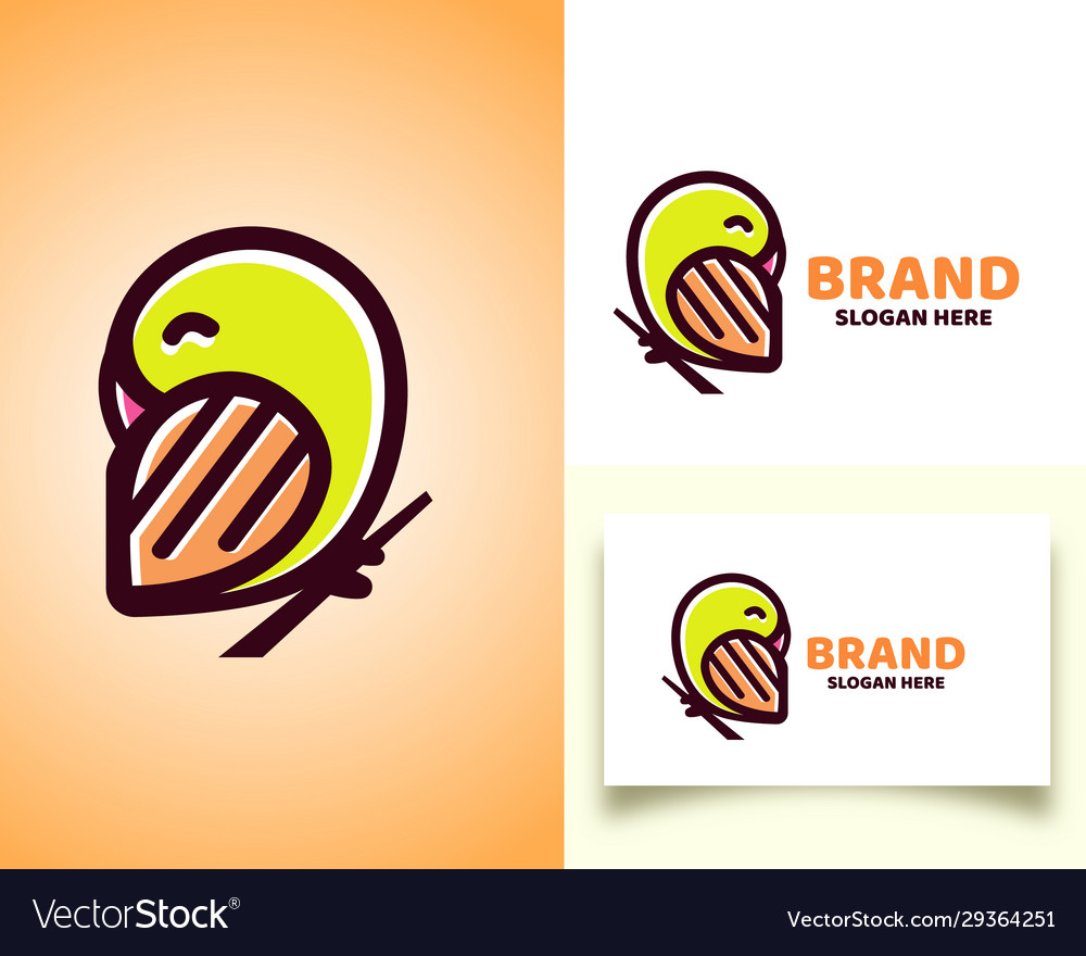 Cute bird logo design