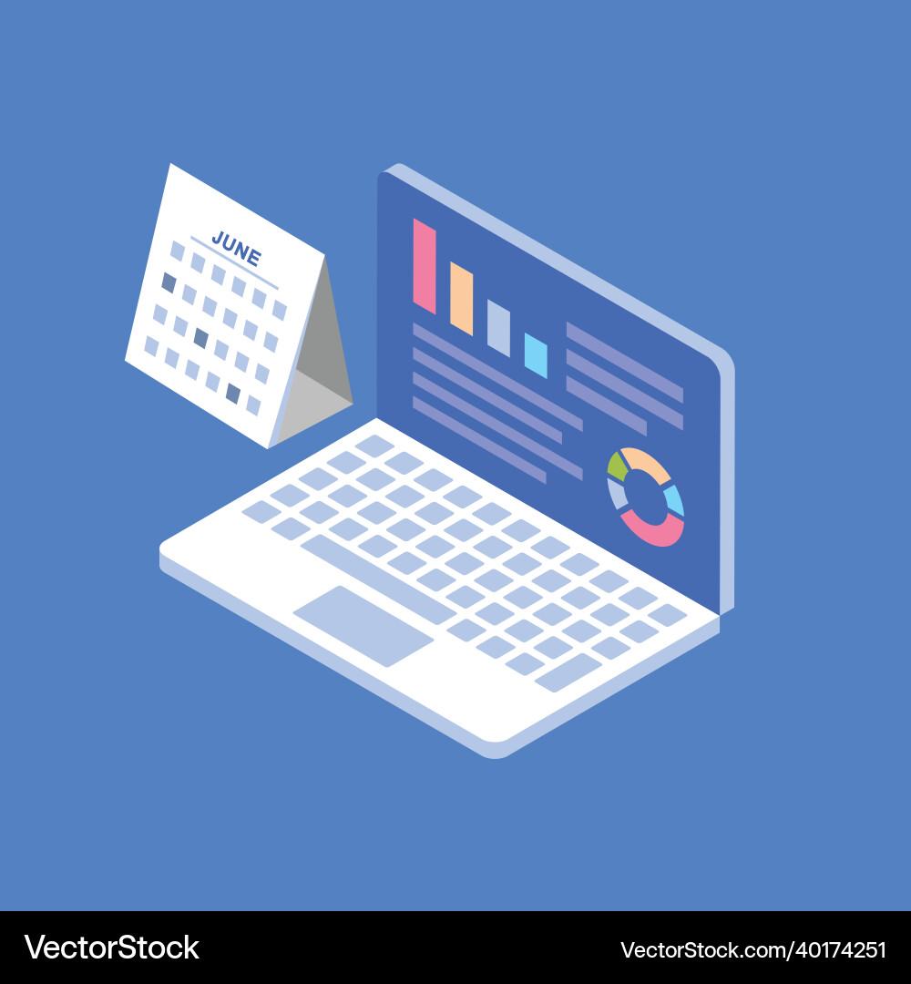 Donut chart Royalty Free Vector Image - VectorStock