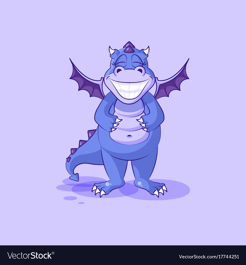 Emoji character cartoon dragon dinosaur