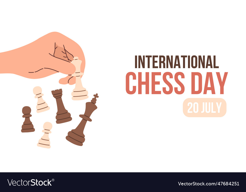 International chess day concept background