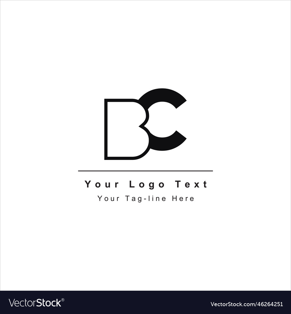 Letter bc or cb logo design template icon business