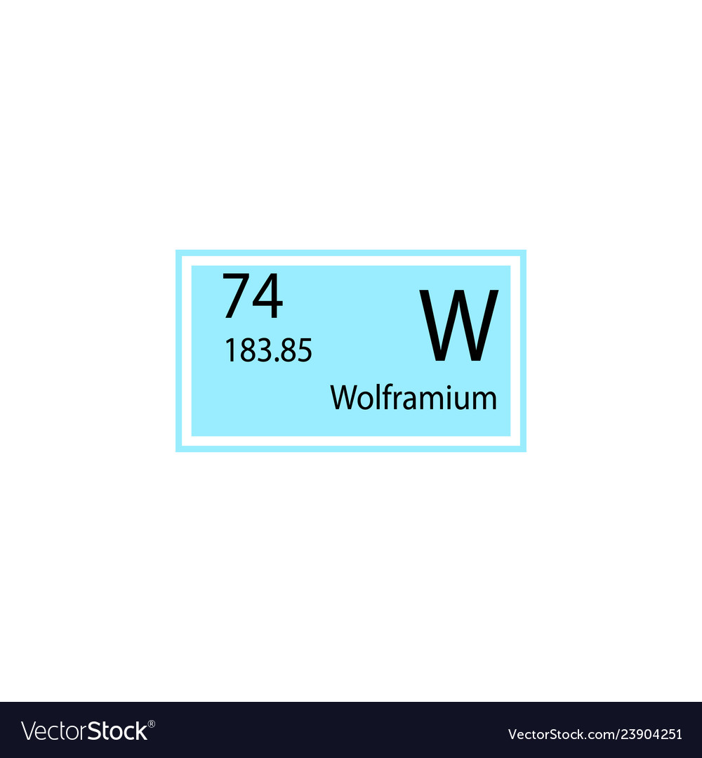 Periodic table element wolframium icon