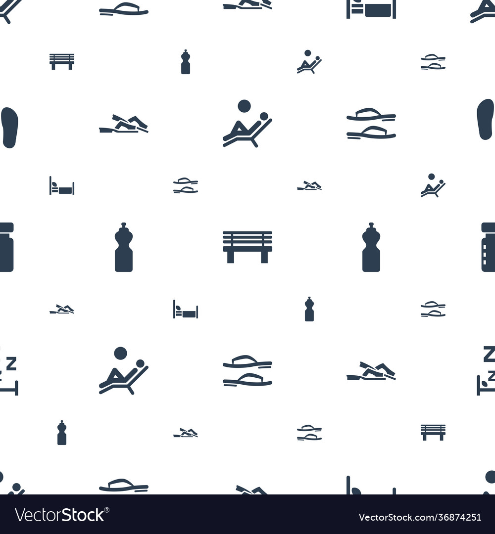 Relax icons pattern seamless white background