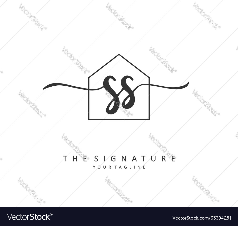 S ss initial letter handwriting and signature