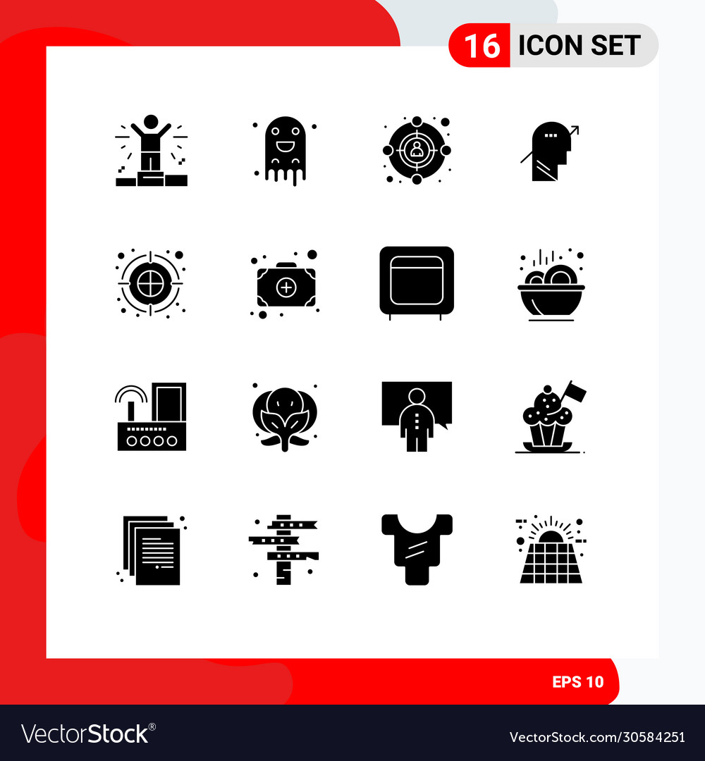 Set 16 commercial solid glyphs pack for dart