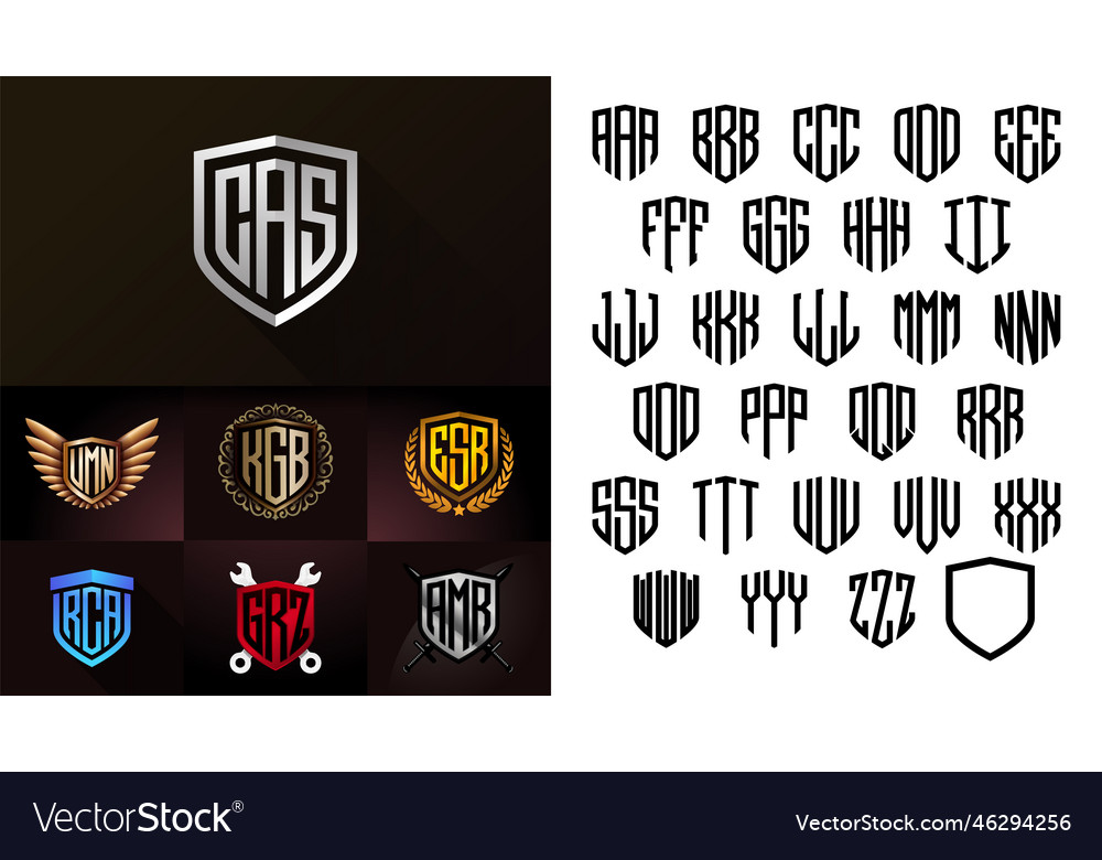 Premium Vector  Set of 3 letter initials monogram logo design template