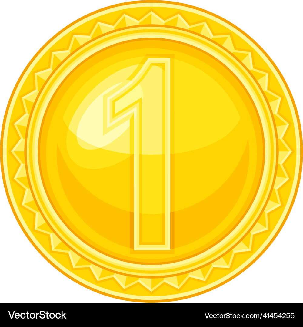 Golden award or distinction as token Royalty Free Vector