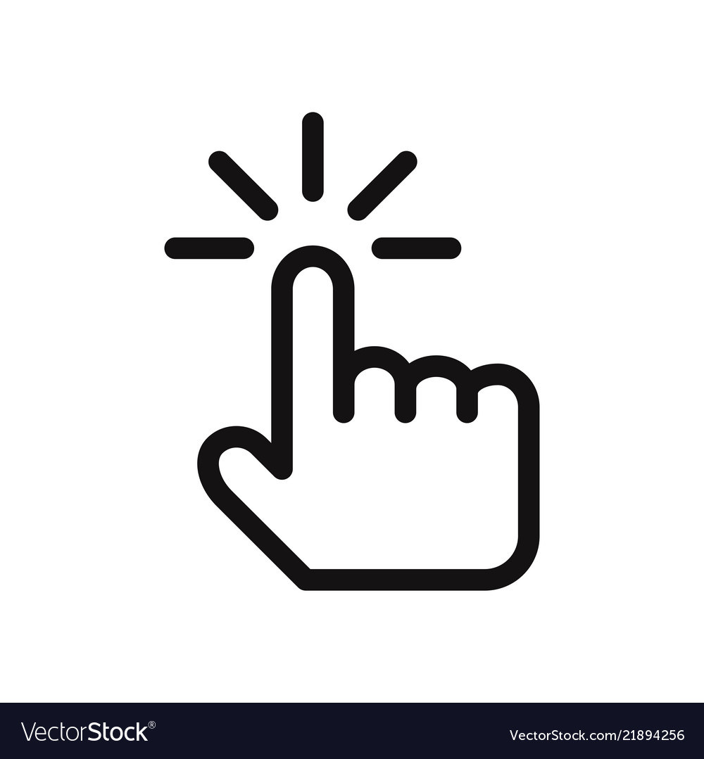 Click icon Royalty Free Vector Image - VectorStock