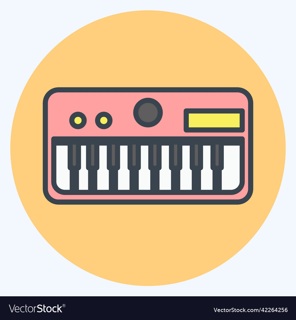 Icon keyboard suitable for music symbol color Vector Image