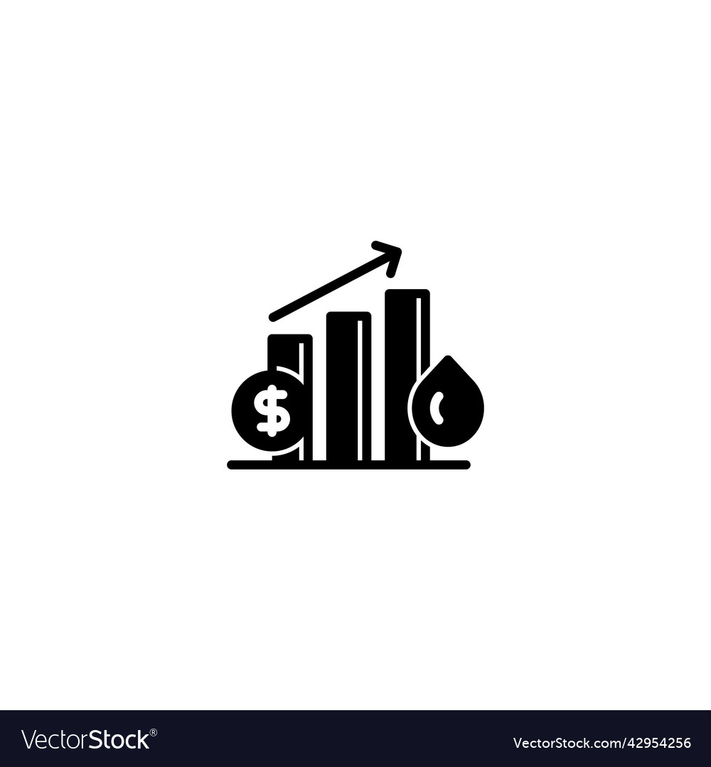 Oil market filled line icon linear style sign Vector Image