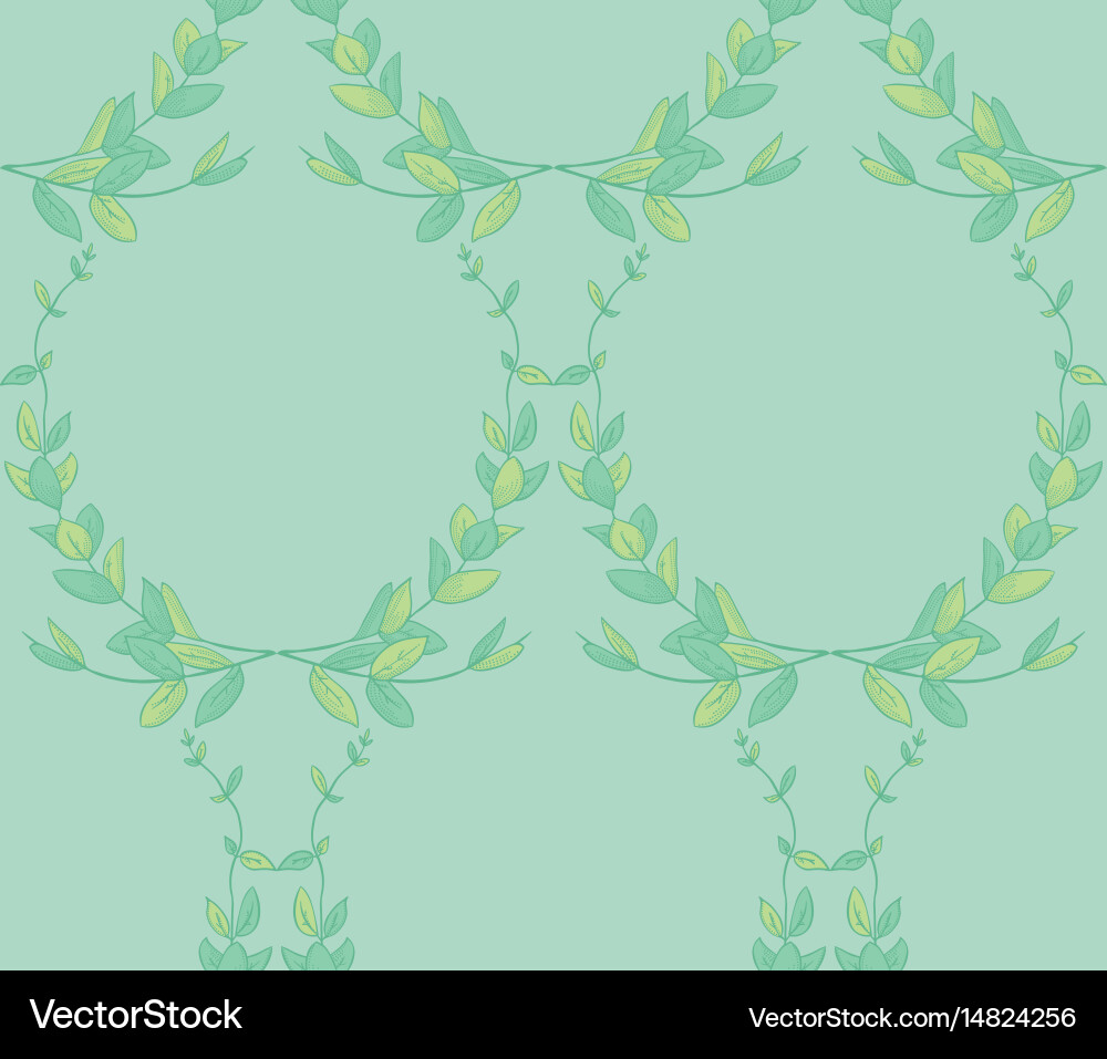 Seamless pattern with drawn branches Royalty Free Vector