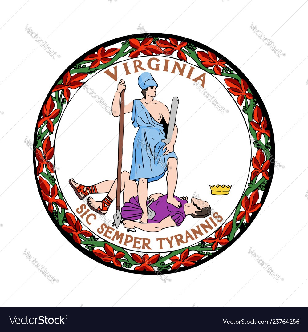 Virginia seal Royalty Free Vector Image - VectorStock