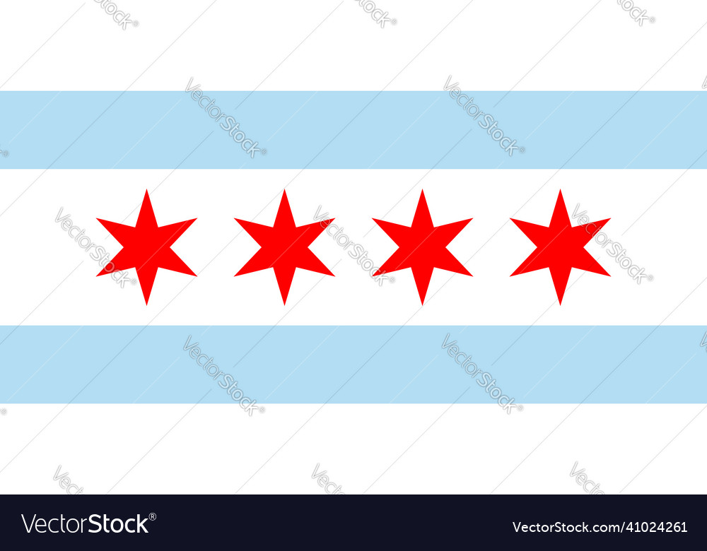 Flag of chicago is the most populous city