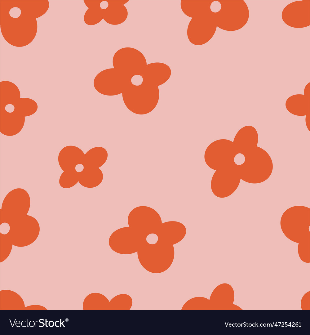 Floral seamless patterns y2k flowers backgrounds Vector Image