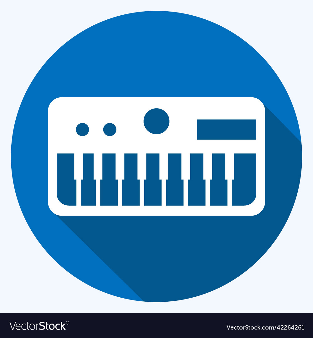 Icon keyboard suitable for music symbol long Vector Image