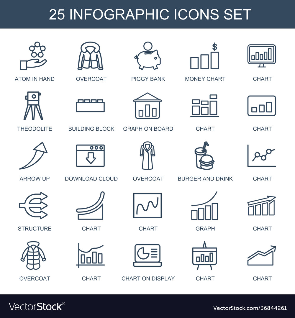 Infographic icons Royalty Free Vector Image - VectorStock