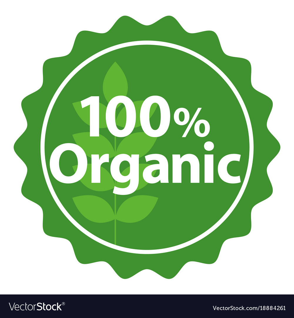 Seal icon for organic product Royalty Free Vector Image