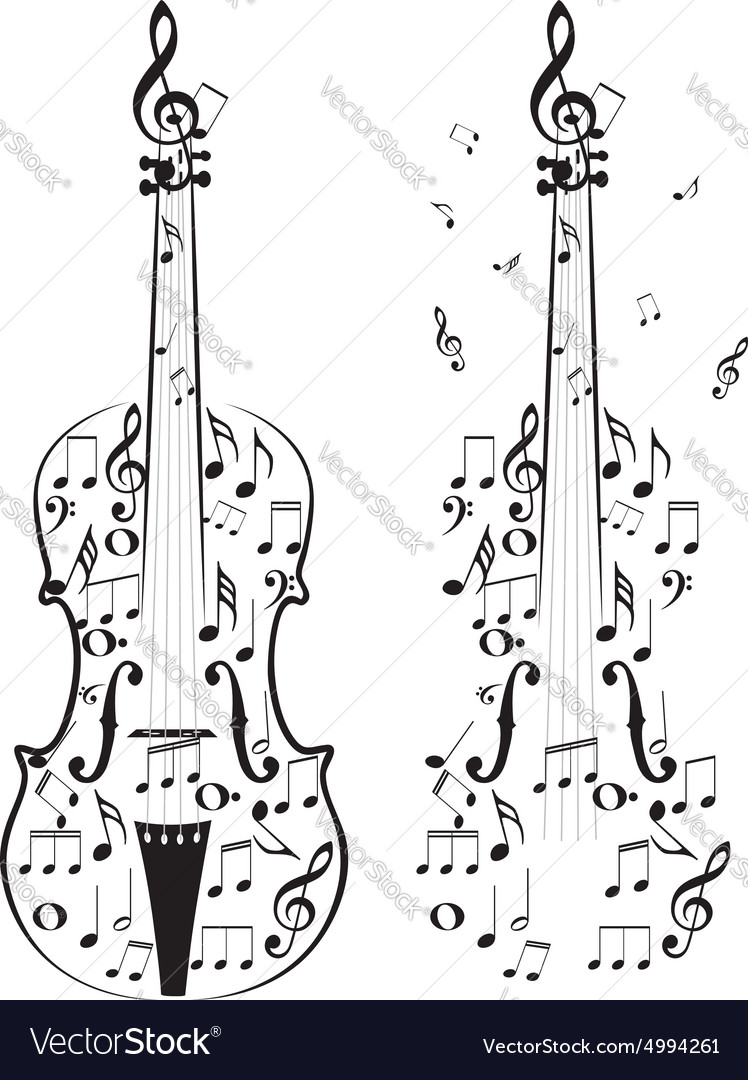 Violin with notes