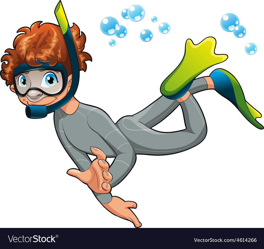 Baby Frogman Royalty Free Vector Image - VectorStock