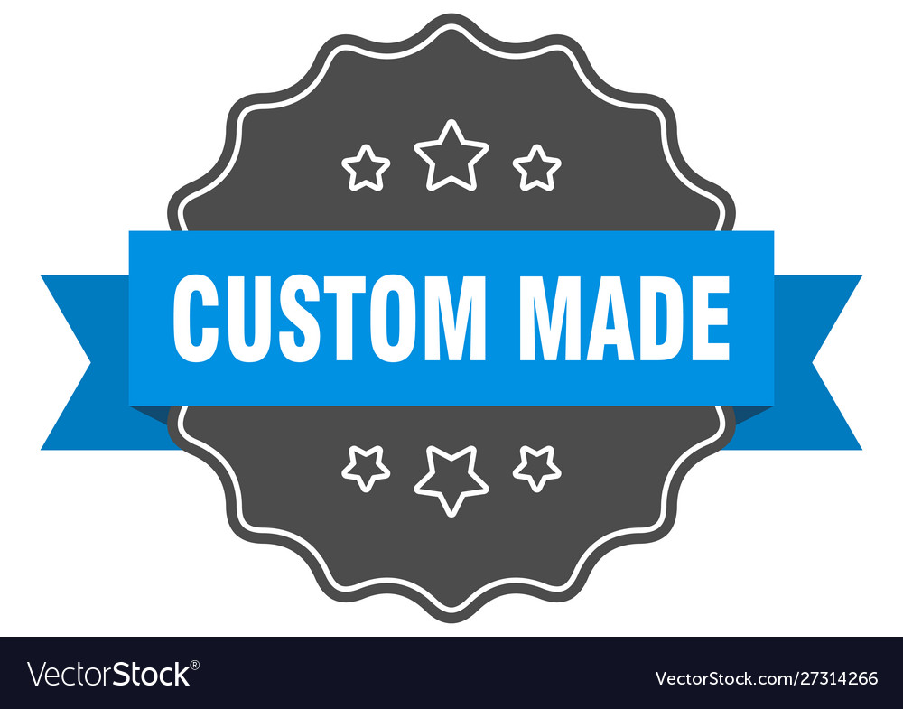 Custom made blue label isolated seal