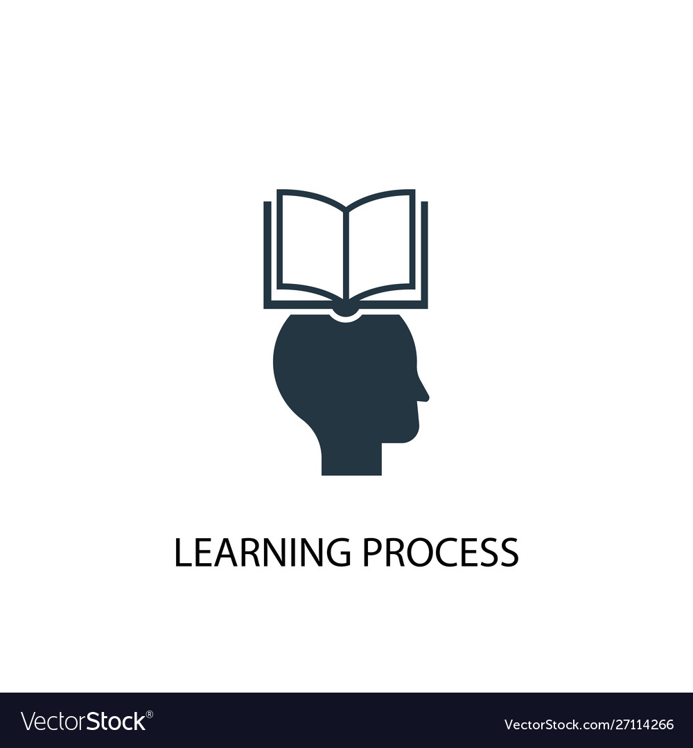 Learning process icon simple element