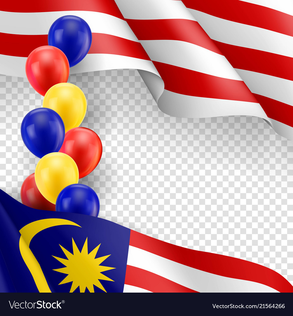 malaysian patriotic template with copy space vector image