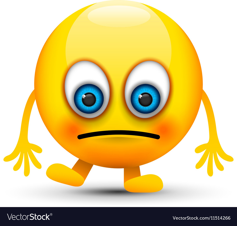  Sad  emoji  character Royalty Free  Vector Image VectorStock