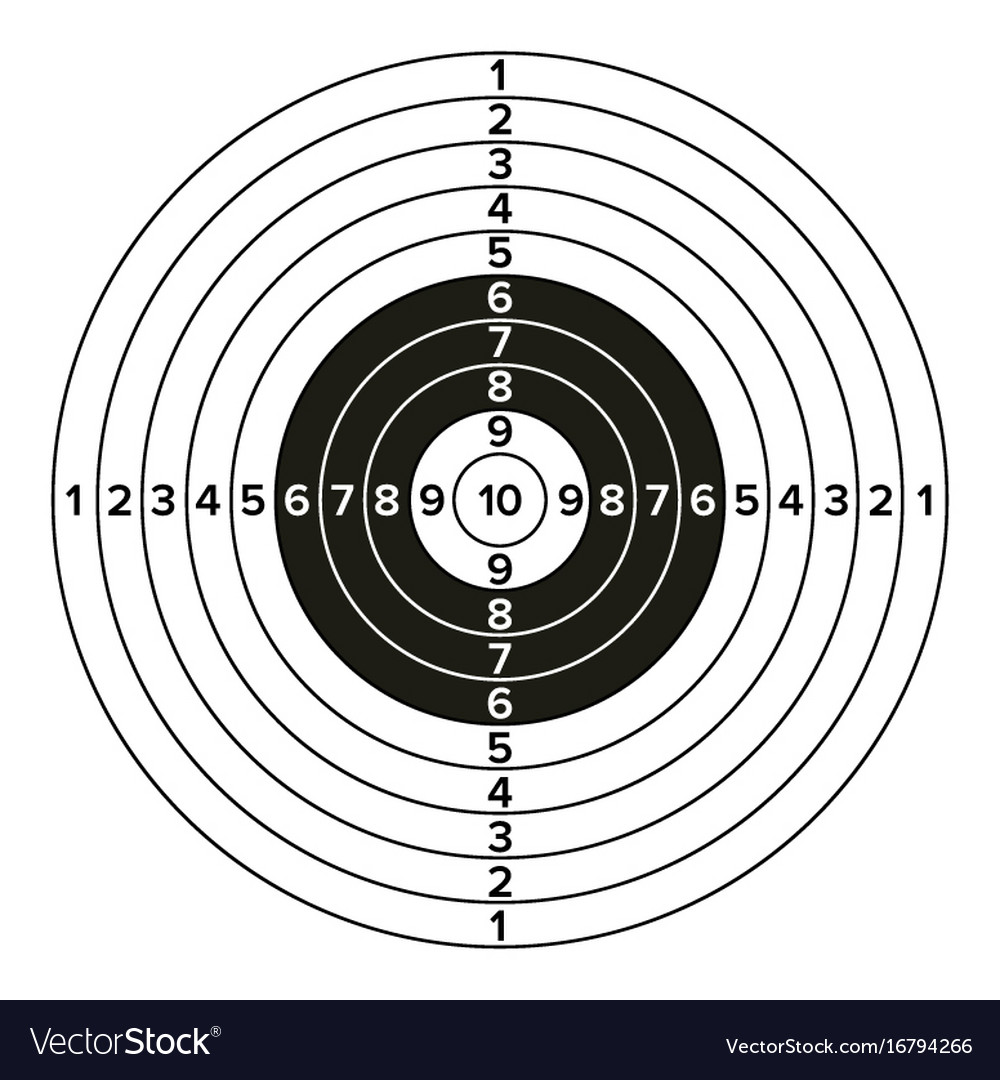 Target gun classic paper shooting target Vector Image