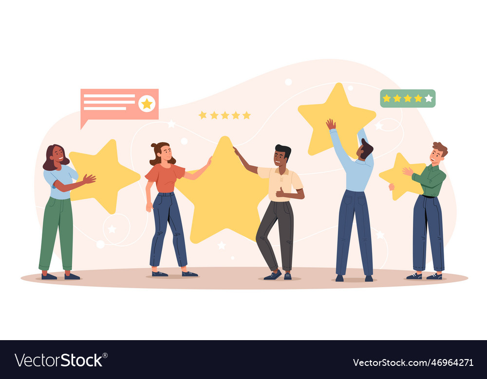 Customer evaluation concept Royalty Free Vector Image