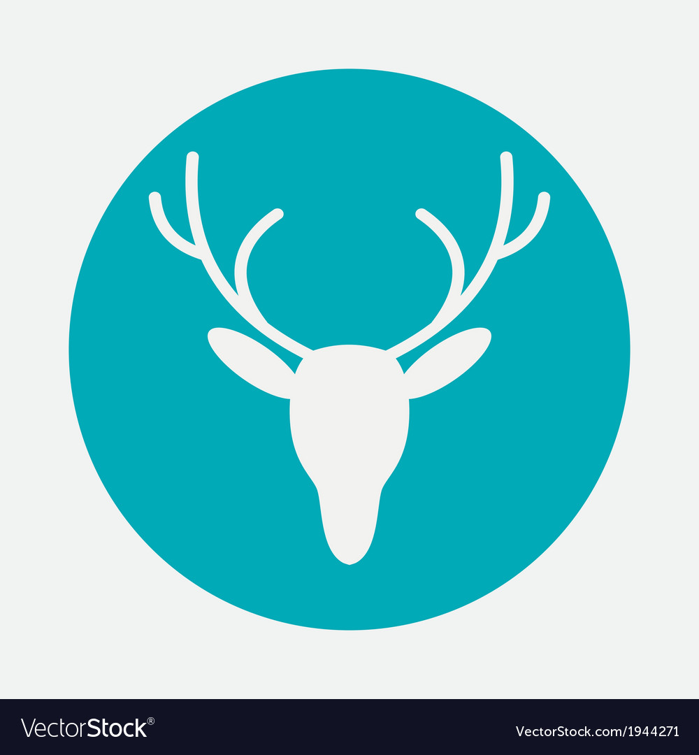 Deer head icon Royalty Free Vector Image - VectorStock