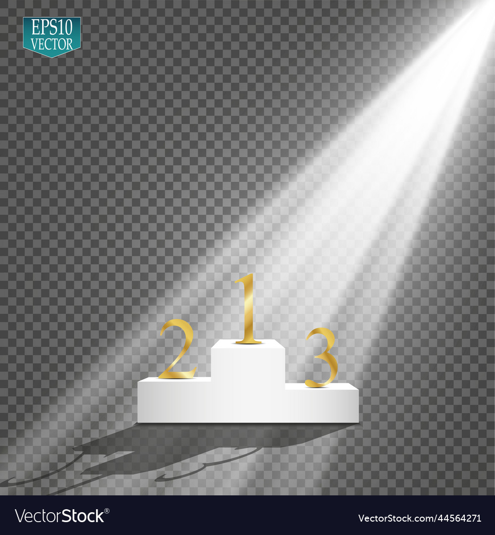 Empty winners podium with first second and third Vector Image