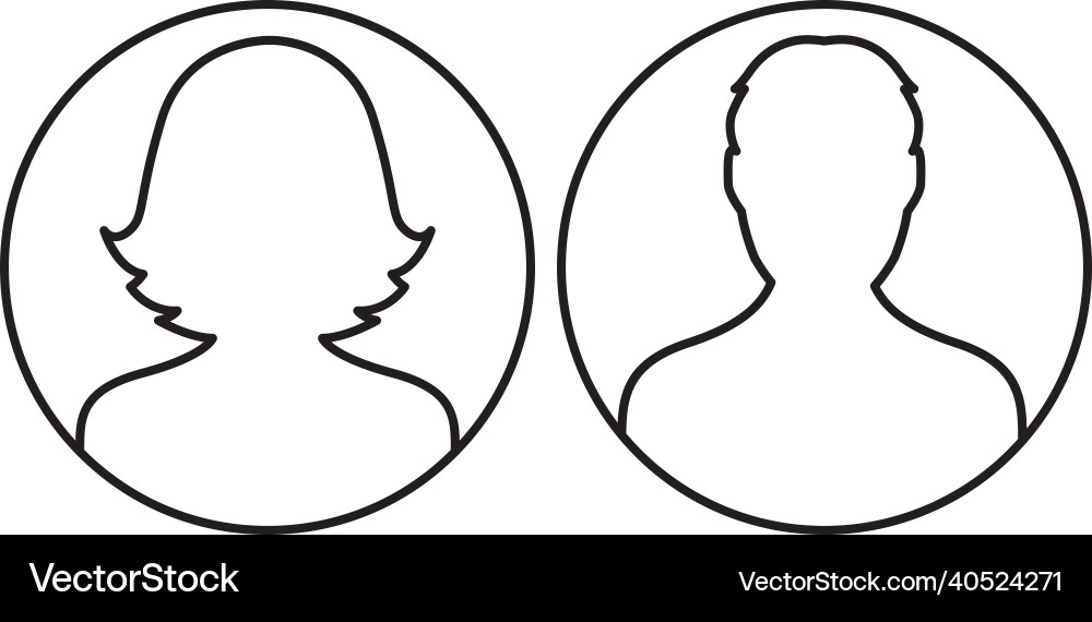 Linear avatar icon Royalty Free Vector Image - VectorStock