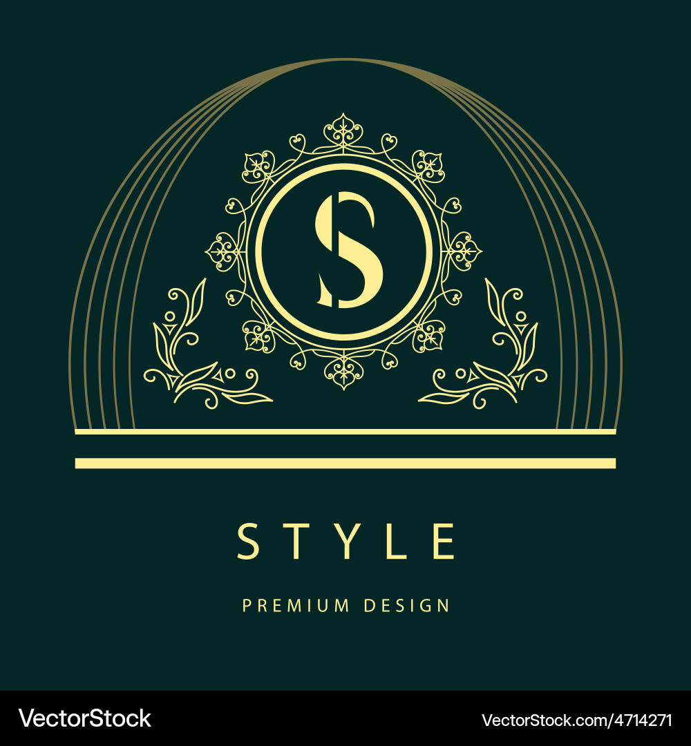 Monogram design elements graceful template Vector Image