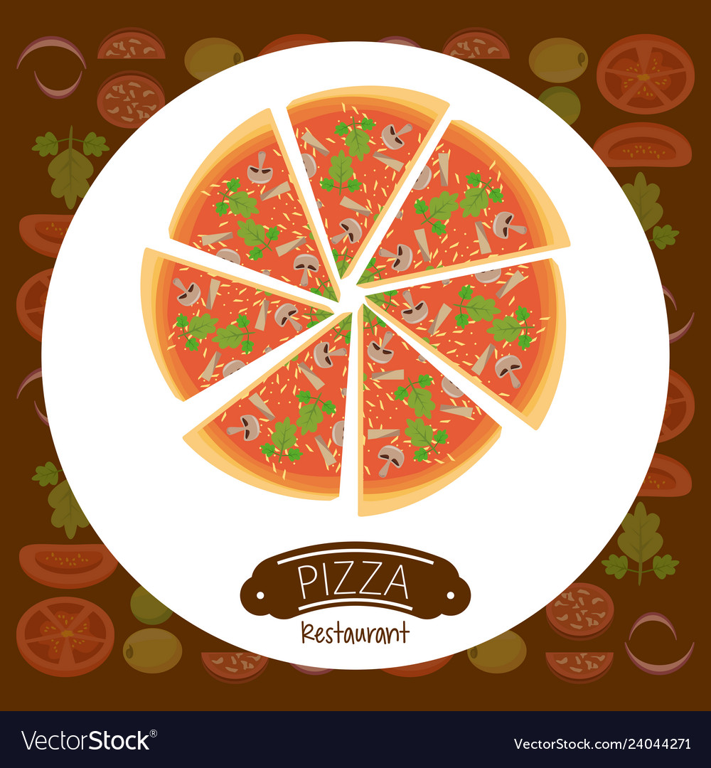 Pizza italian restaurant Royalty Free Vector Image