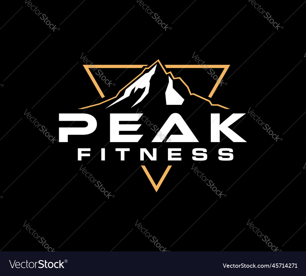 Sport mountain peak logo design template Vector Image