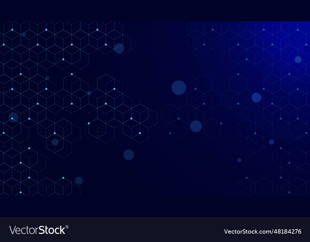 Abstract molecular structure concept with hexagons