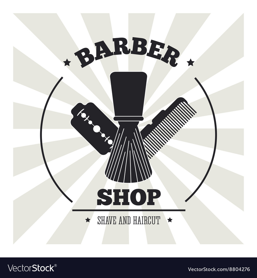 Barber Shop Design Hair Salon Stylist Icon Vector Image