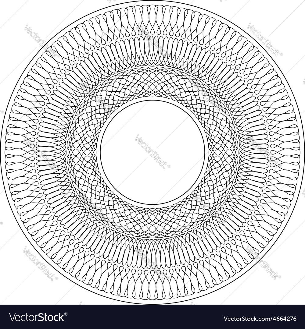 Circular Guilloche Pattern Rosette Royalty Free Vector Image