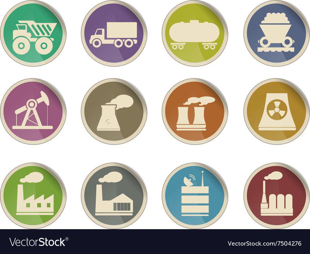 Factory And Industry Symbols Royalty Free Vector Image